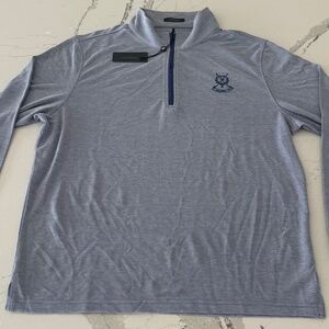 NWT St. Andrews Turtleson Lester 1/4 Zip Pullover Sweater Navy Blue Medium Mens